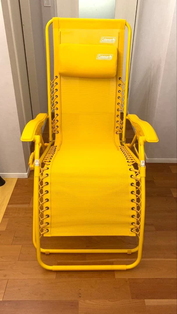 Colemanインフィニティチェア　イエロー　リクライニングチェア