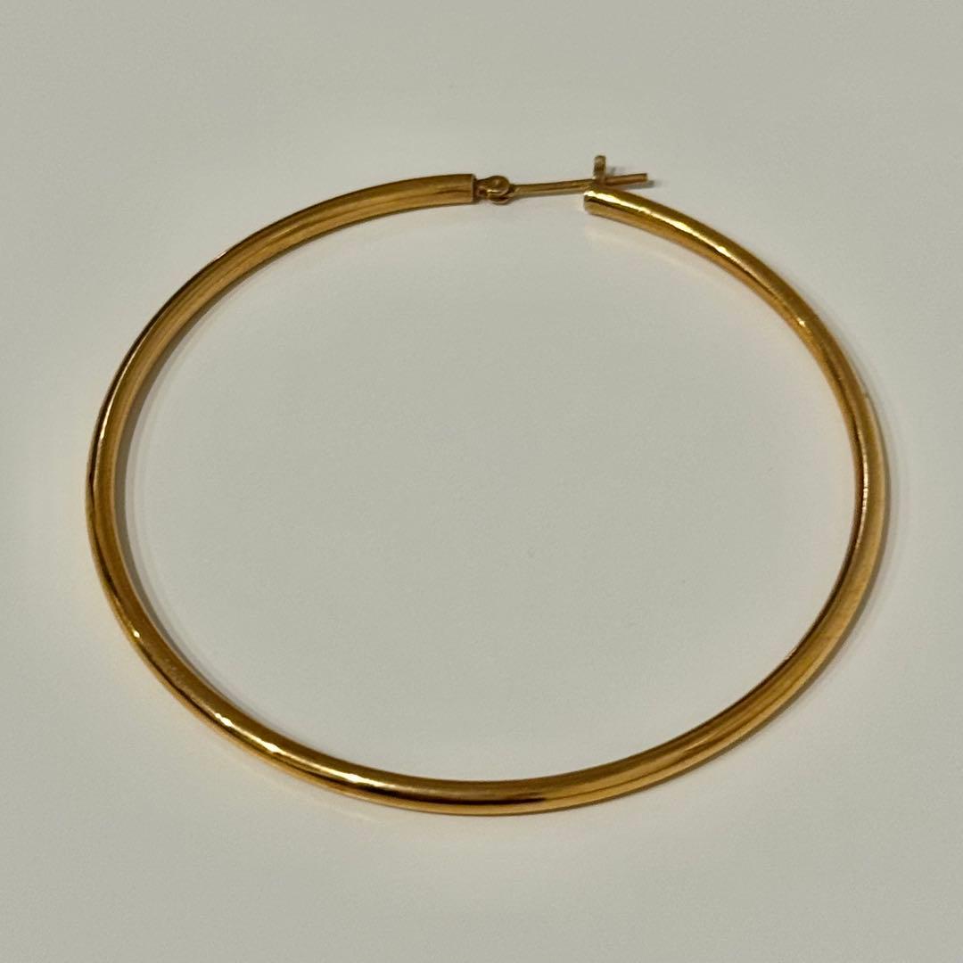 K18 YG 4㎜ フープピアス(片耳用)/ジュエリーツツミ