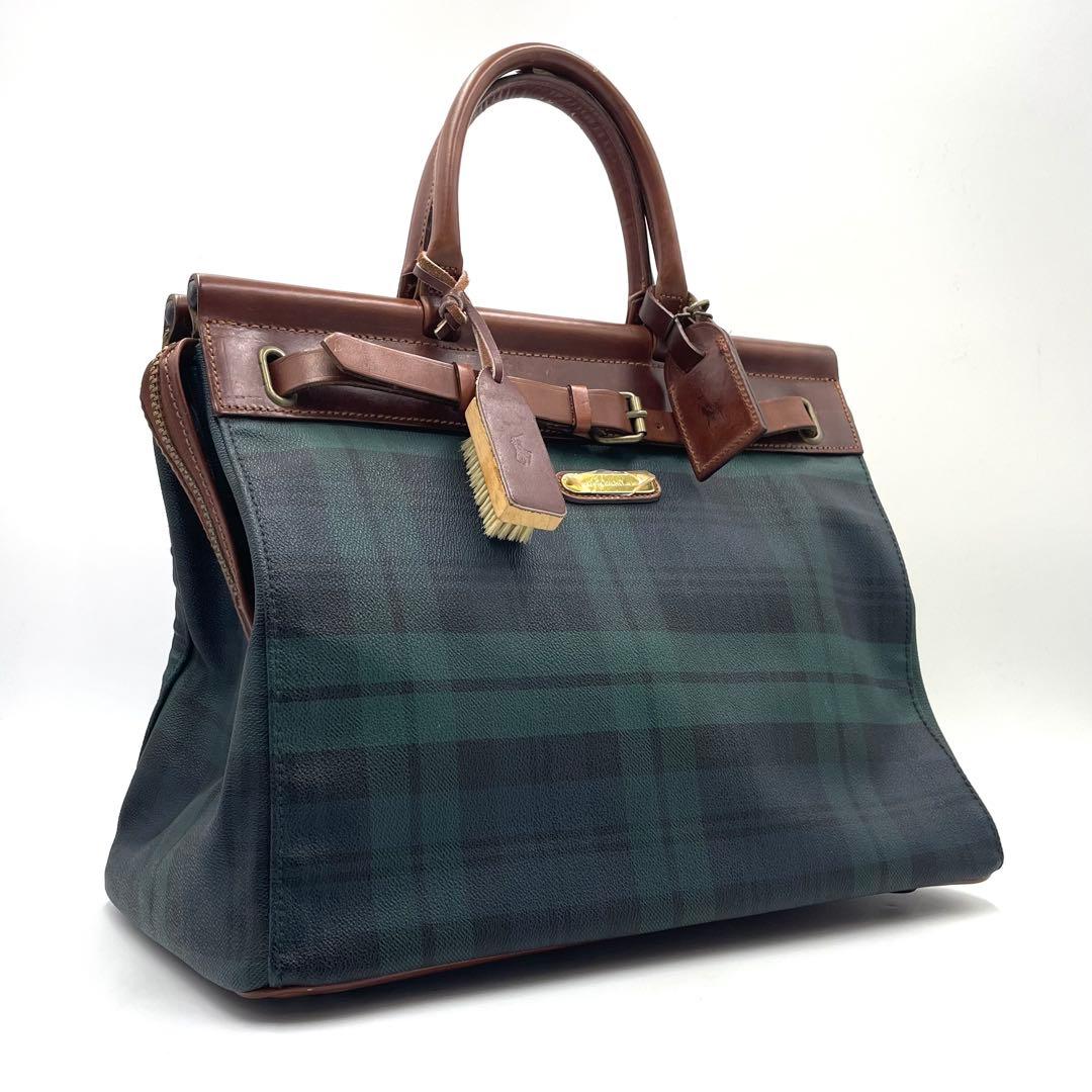 90s POLO RALPH LAURE ボストンバック　チェック柄