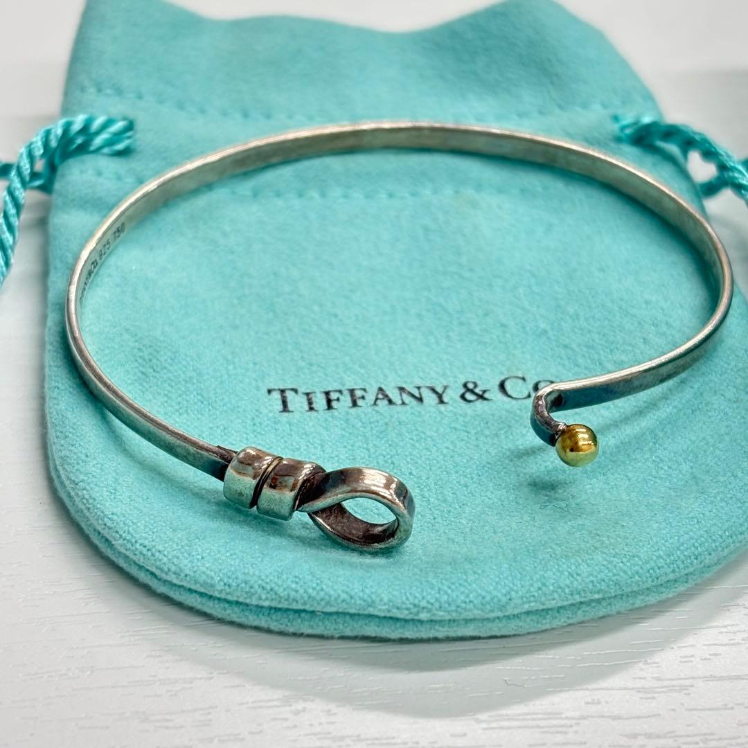 ◎ティファニー SV925 K18 ラブノット フック＆アイ ブレスレット