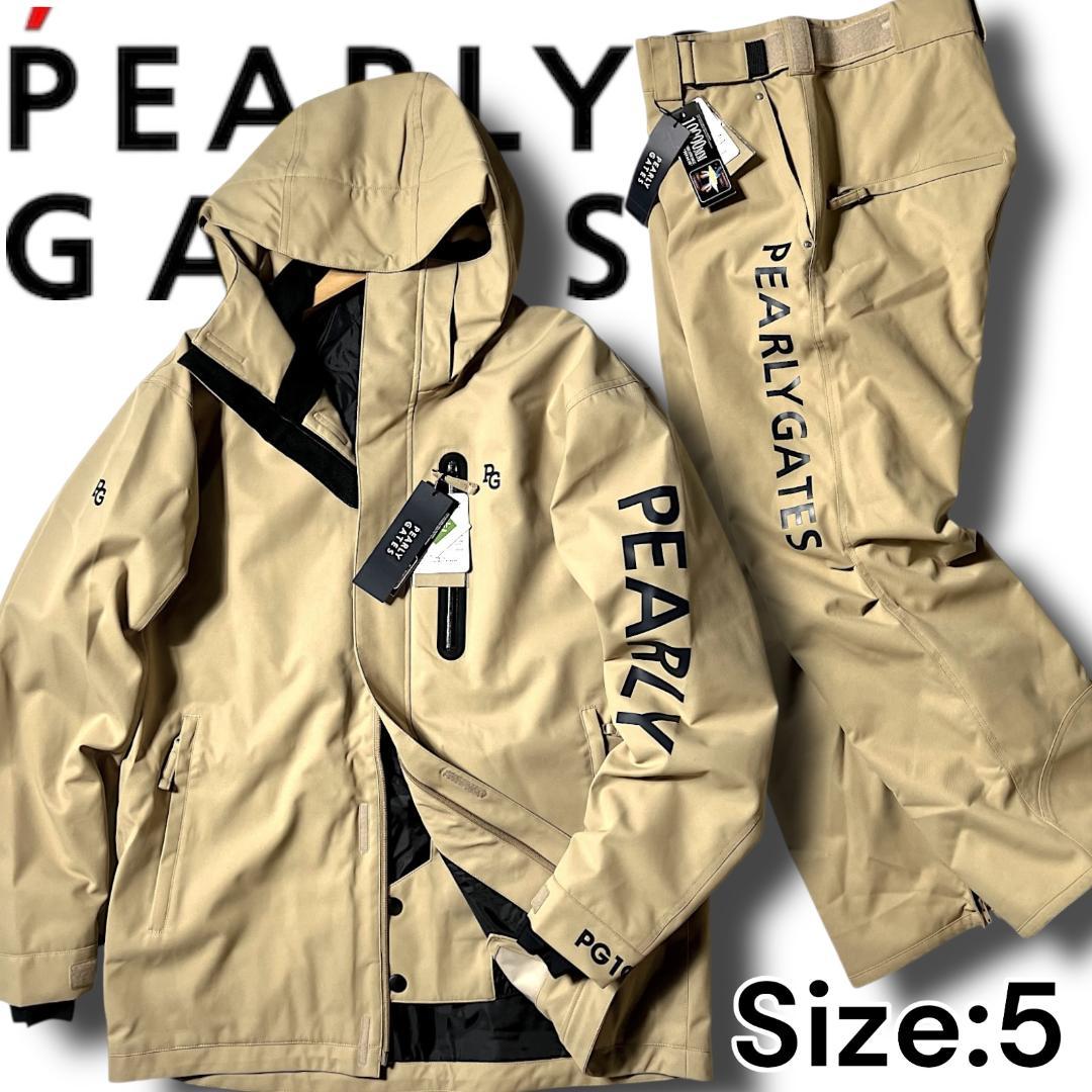 ベージュ パーリーゲイツ 定価10.4万 防水防風 上下セット スノーウェア L