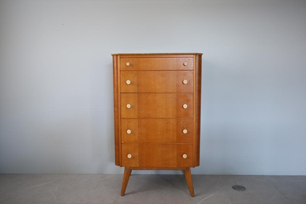 英国アンティークworthy5杯ドロワー/木製チェストタンス92-272