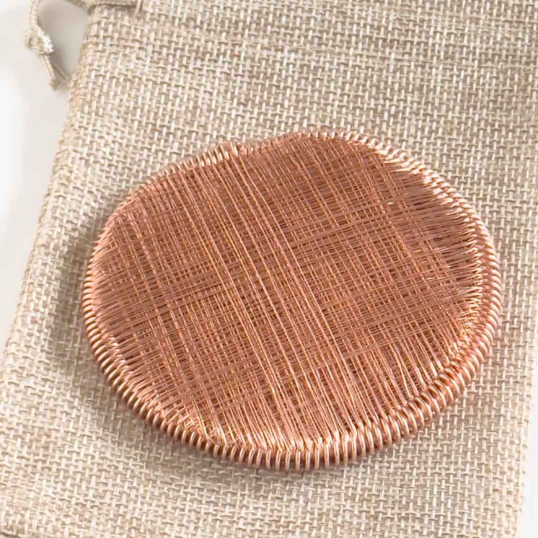 新作！「オーラコイル」Mサイズ 丸型　約75mm 携帯用袋（麻製）付き