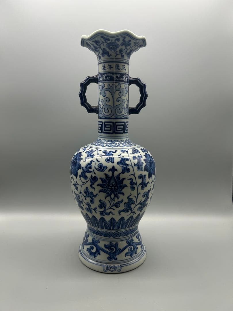 【骨董美品】中国古代　青花模様　壺