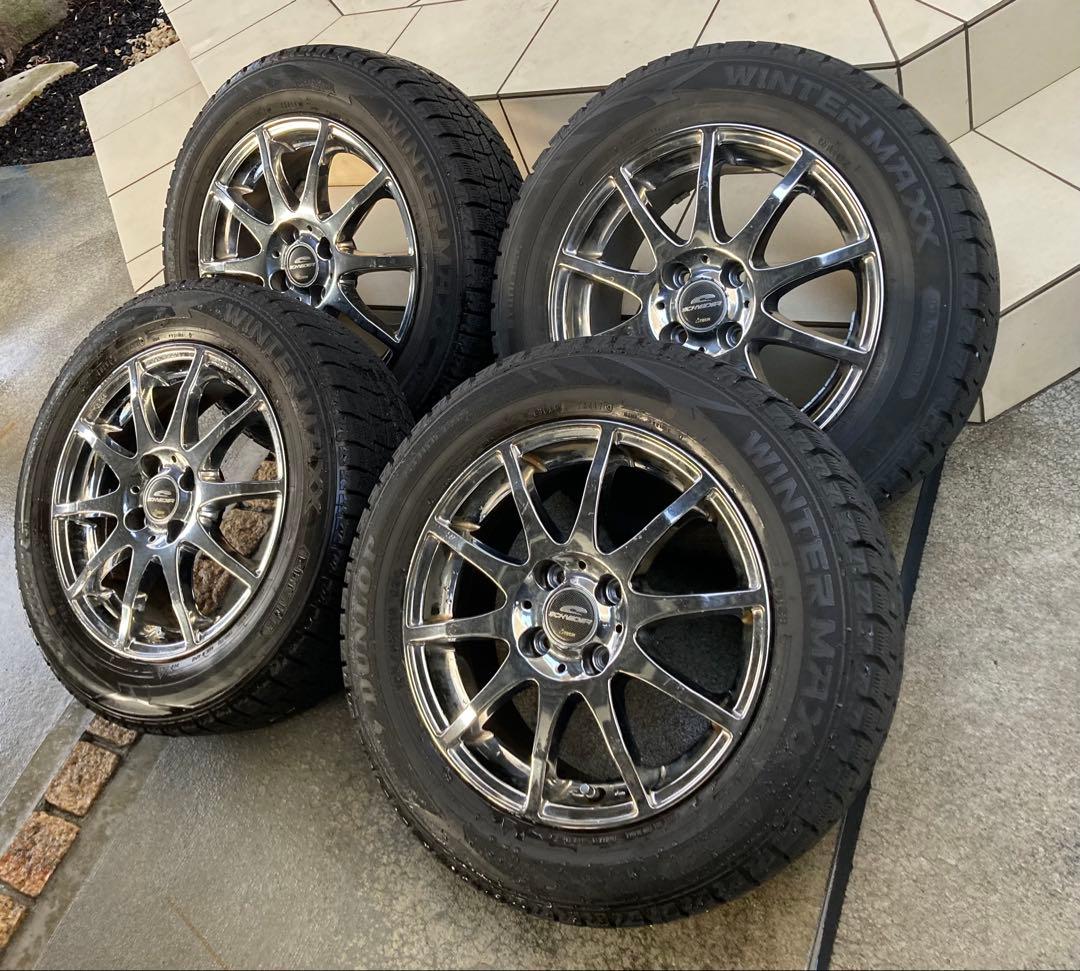 【希少】15インチメッキホイール　スタッドレスタイヤ付　4本セット