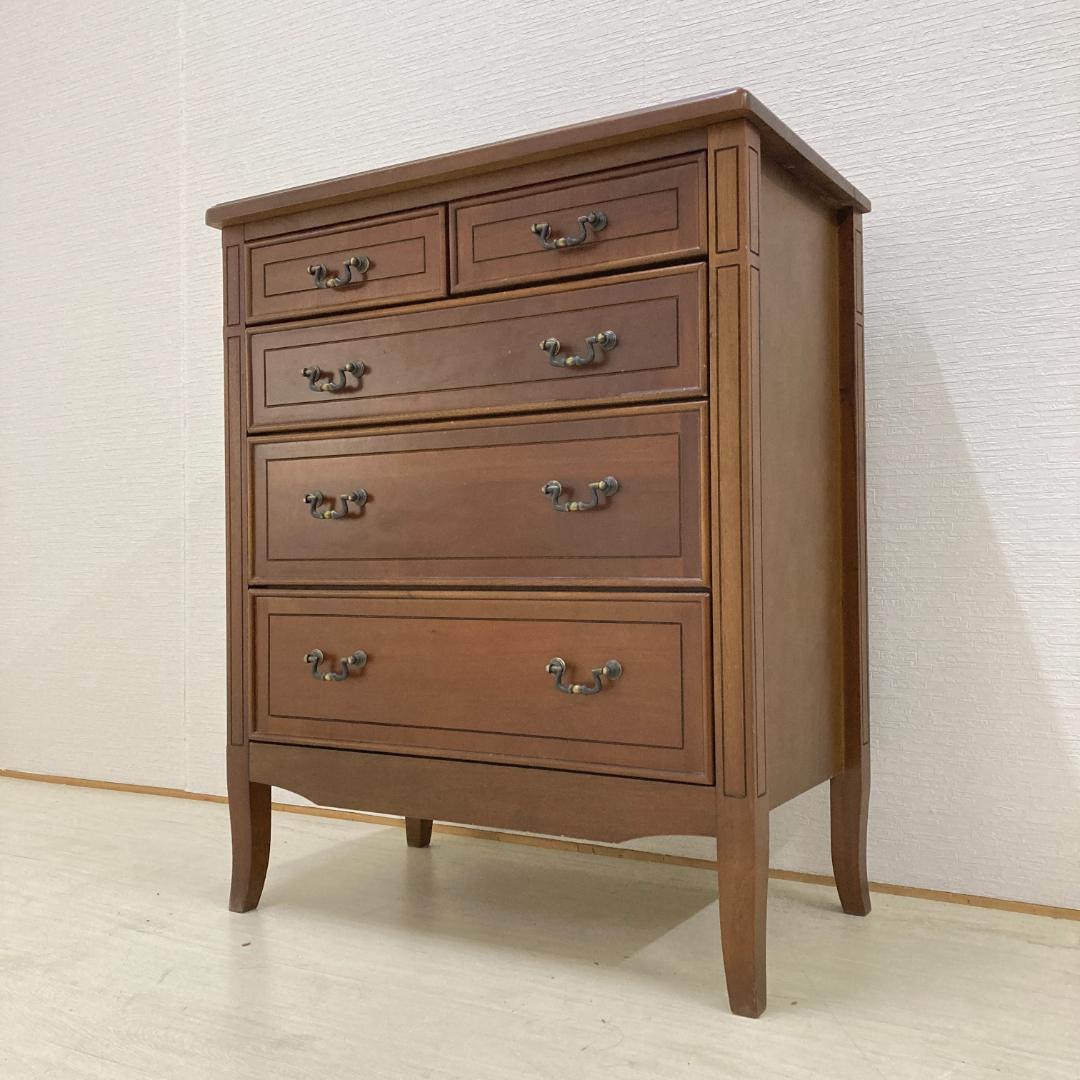 アンティーク調　クラシック　４段チェスト　整理箪笥　収納