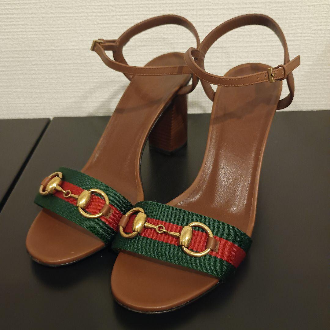 GUCCI グッチ サンダル シェリーライン ホースビット 37.5