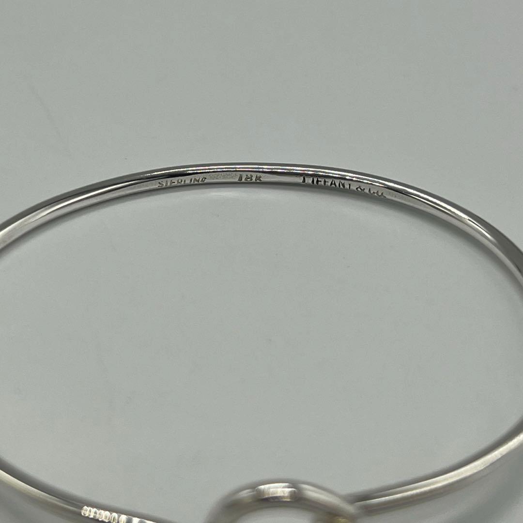 ティファニー TIFFANY ラブノット バングル SV YG コンビ