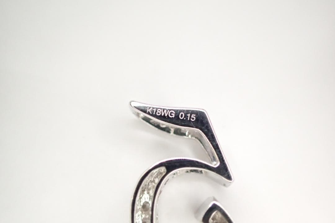 26/美品 ノンブル ゆきざき ユキザキ K18WG ダイヤ ペンダントトップ