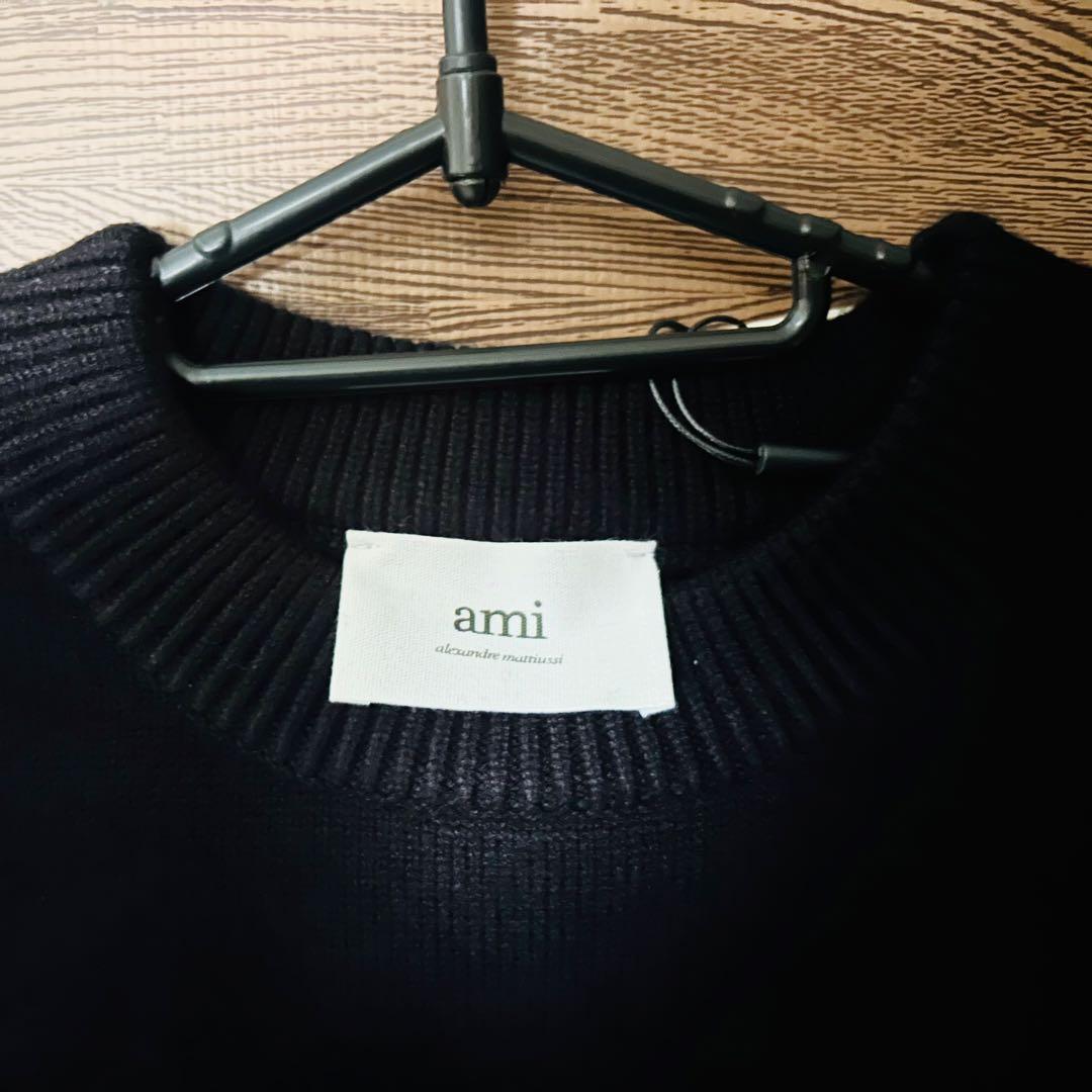 【お値引き中】ami ニット セーター ハート刺繍 ブラック