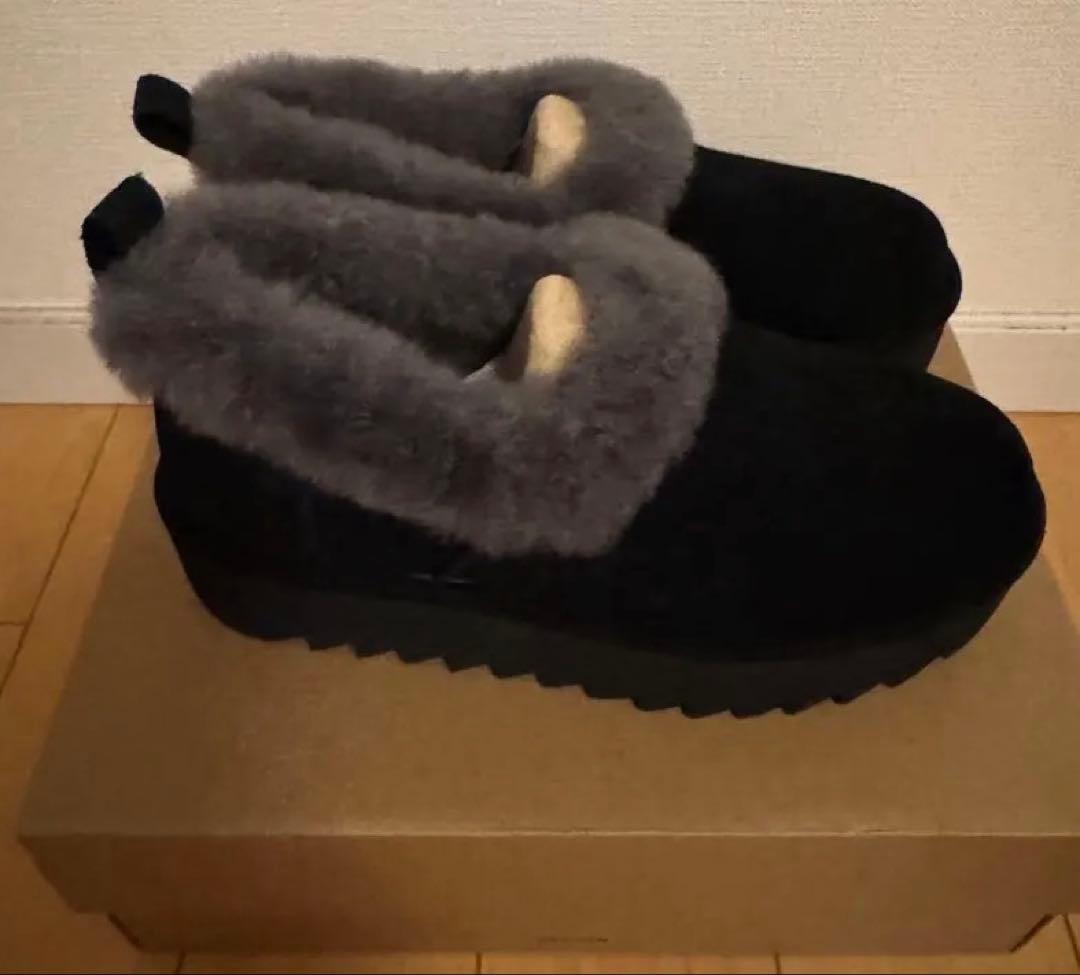 正規品 UGG I-NITA PLATFOME ブラック US65JP22cm