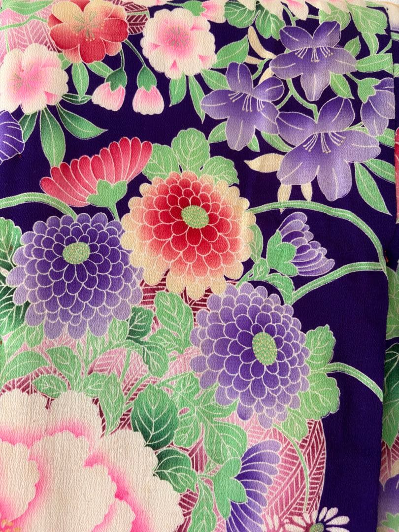 専用　アンティーク　錦紗　子供錦紗　綿入り