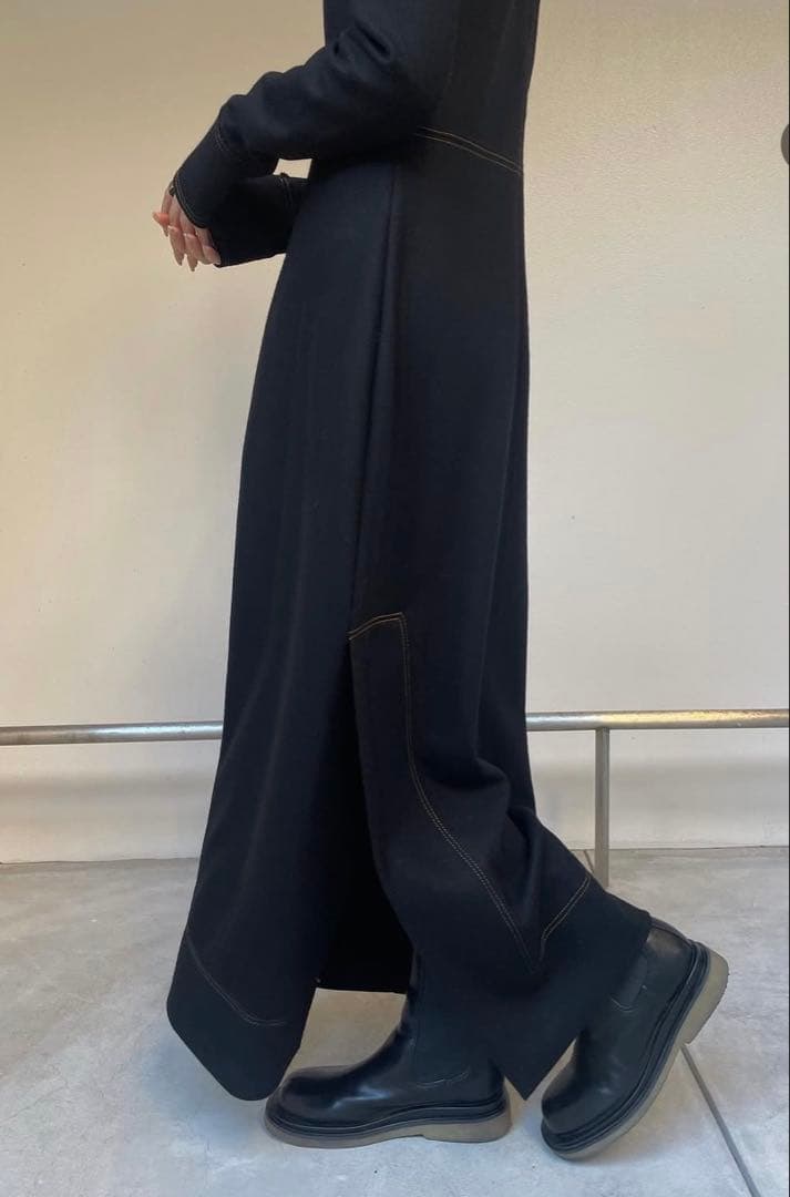 【美品】TODAYFUL ワンピース ジャージーバルーンドレス 黒