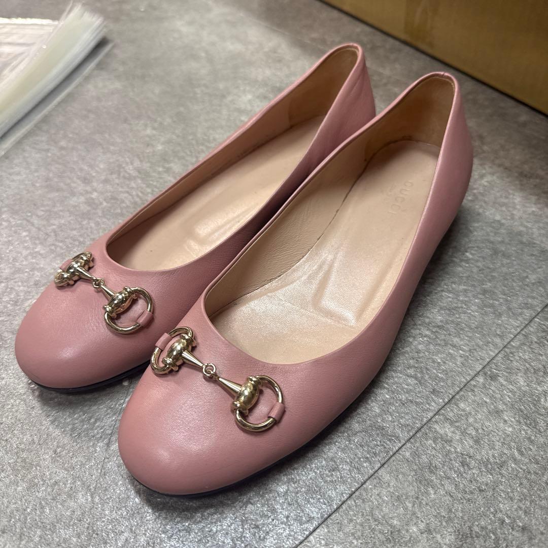 【美品】GUCCI ピンク ローファー パンプス