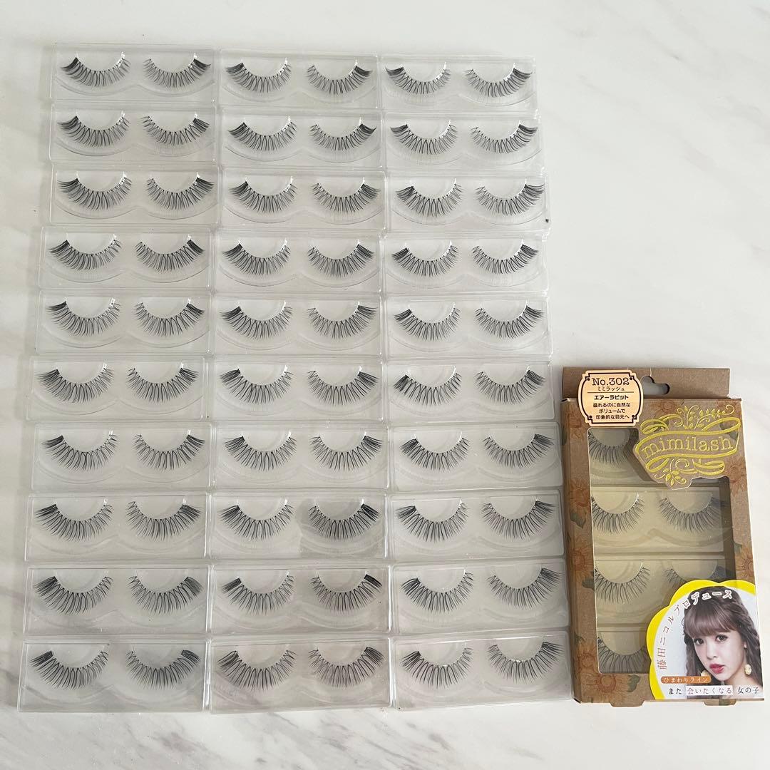 新品　ミミラッシュ つけまつ毛　302 エアーラビット 34個
