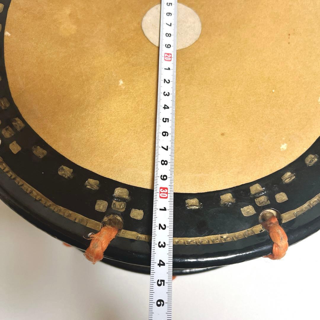 締め太鼓　和太鼓 34.5cm×16cm 蒔絵　打楽器　鼓面良好　金彩