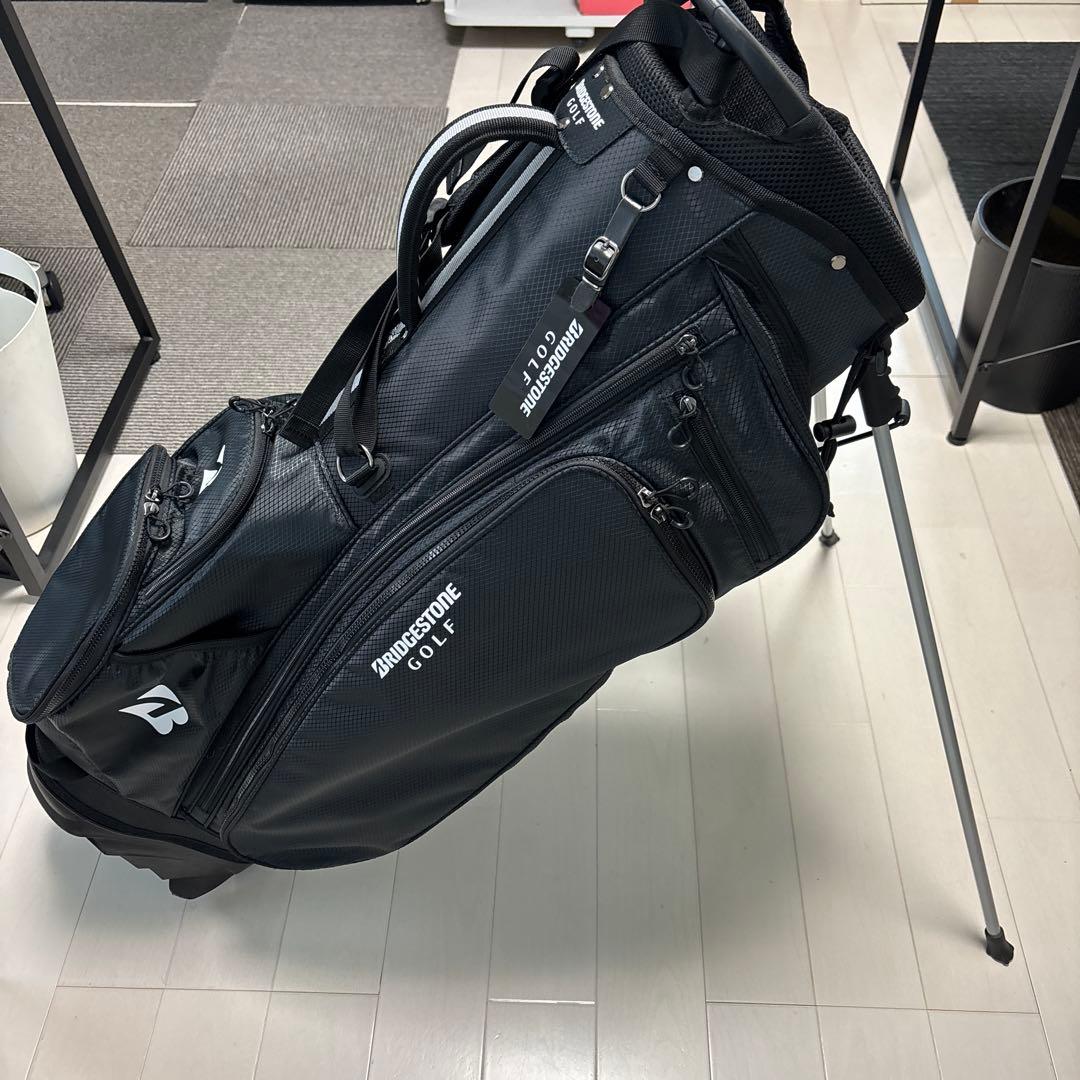 ブリヂストン ゴルフバッグ 黒 スタンド付き