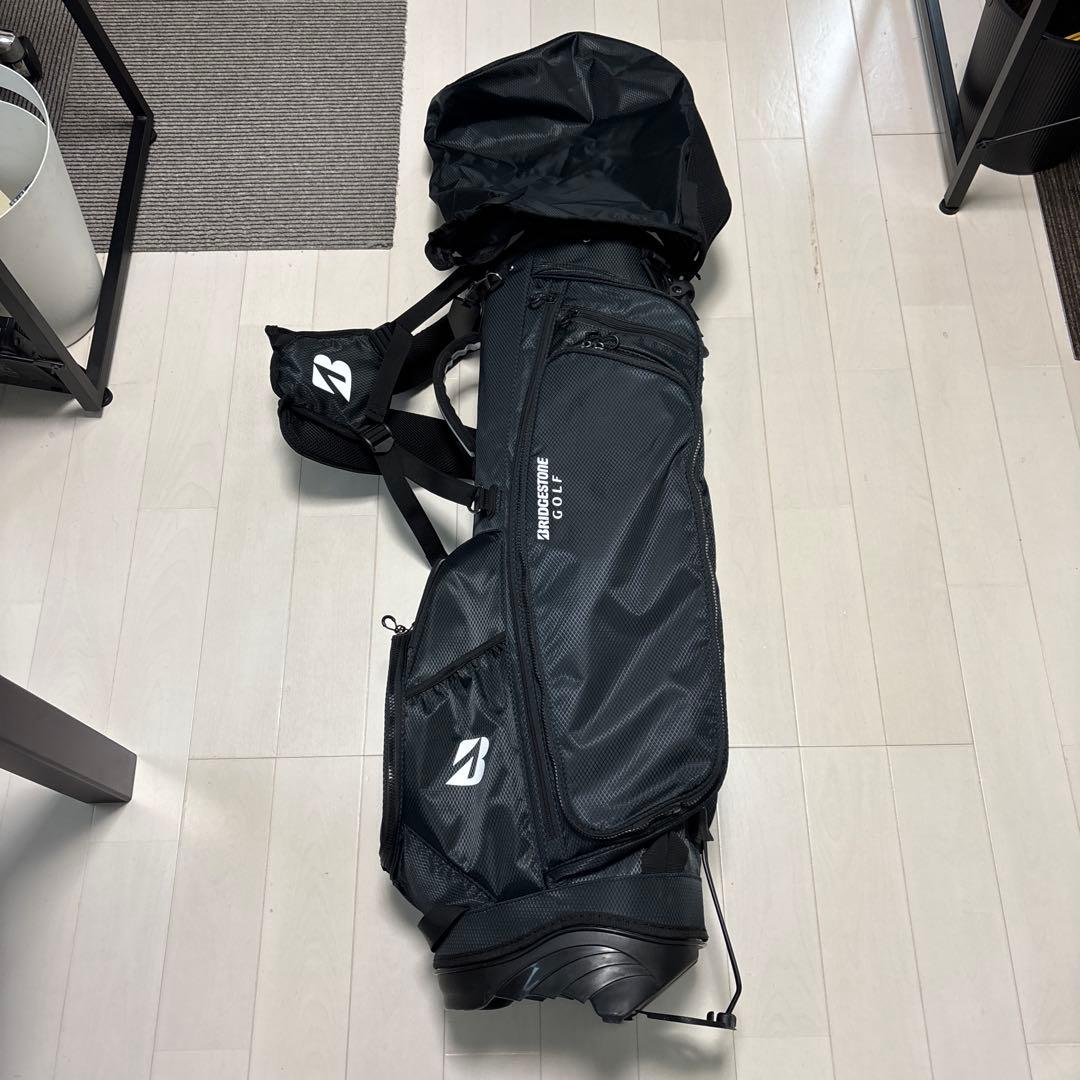 ブリヂストン ゴルフバッグ 黒 スタンド付き