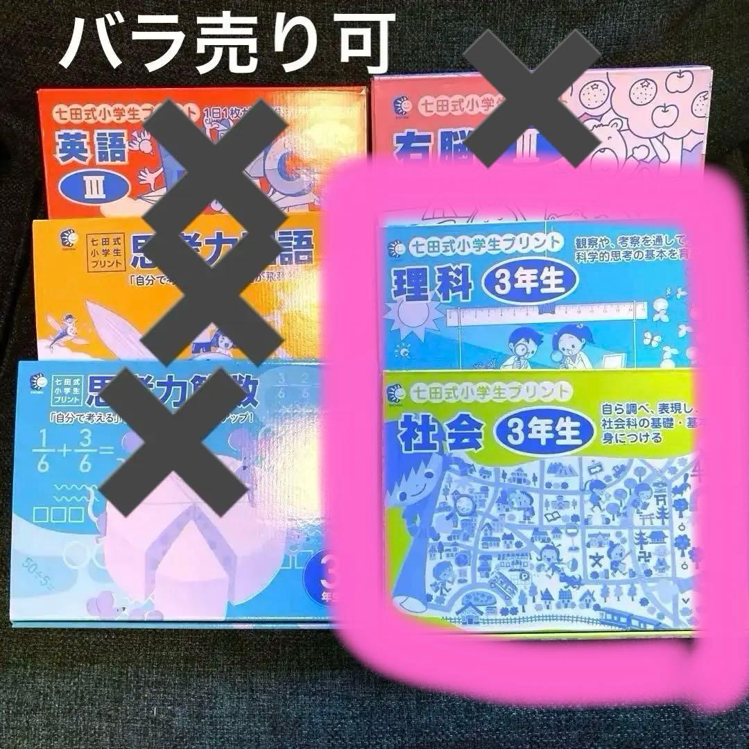 しちだ式　小学生プリント　3年生 理科、社会