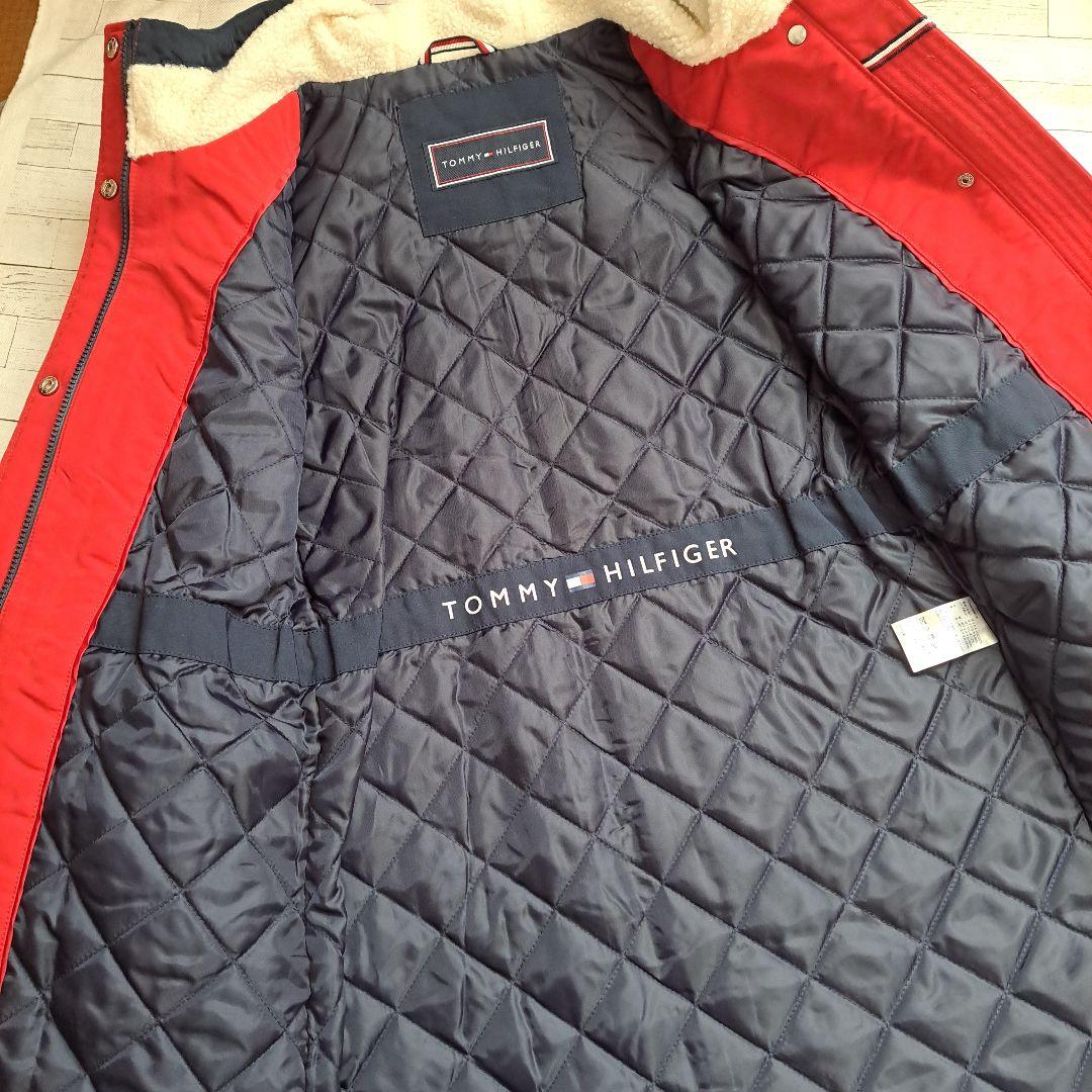 ポコちゃん【新品】ネイビー フード付きモッズコート XSサイズ 