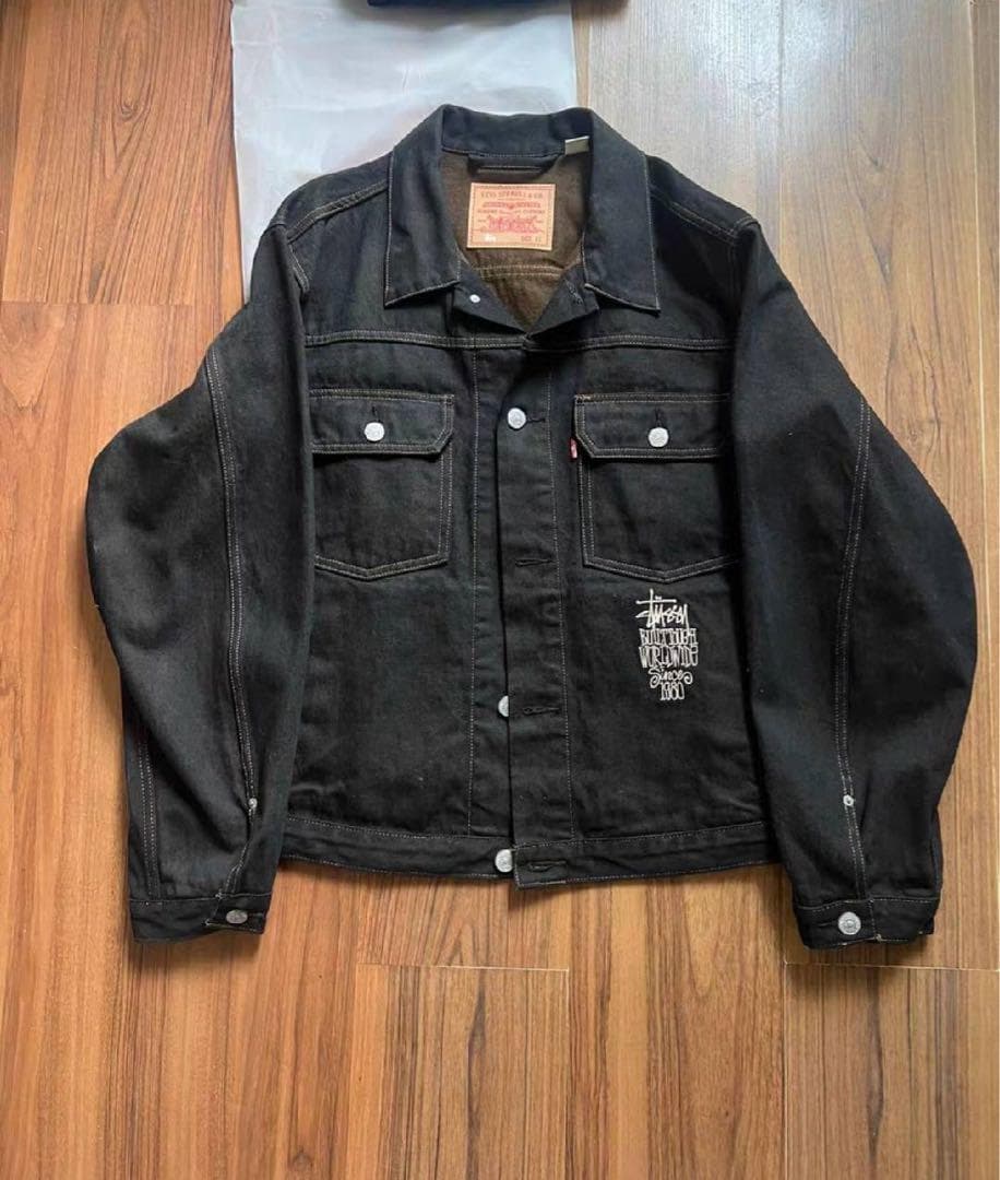 ジャケット・アウター Stussy x levi's Crispy Rinse Trucker M