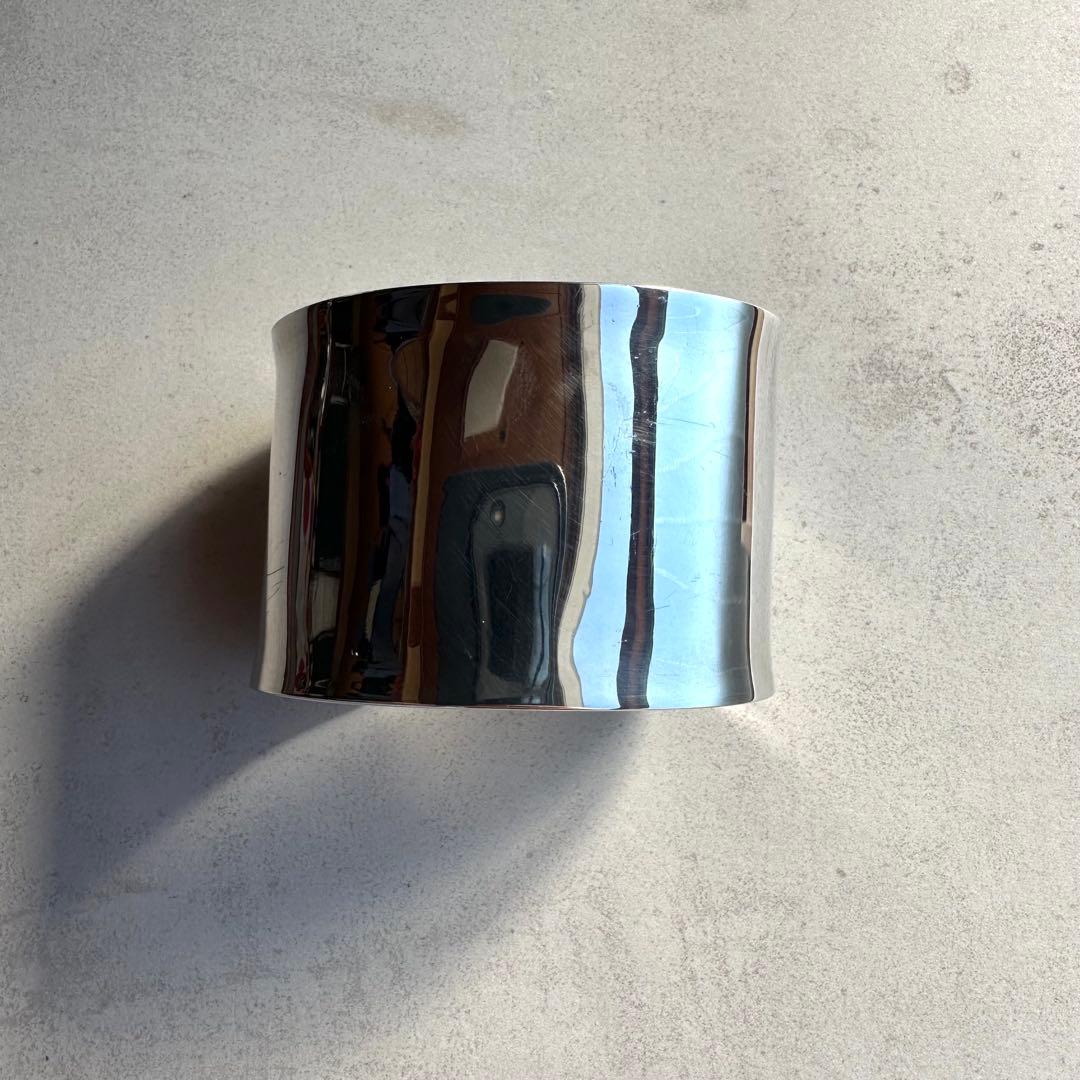 美品！Silver Wide Cuff Bangleブレスレット