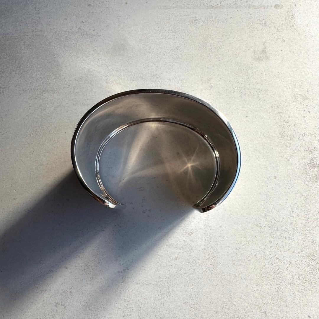 美品！Silver Wide Cuff Bangleブレスレット