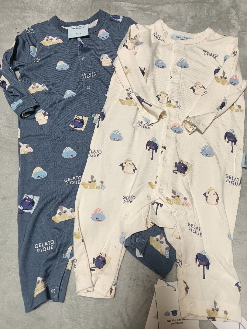 【ドラゴンクエスト】アソートモンスター総柄ロンパース　80サイズ　2種セット