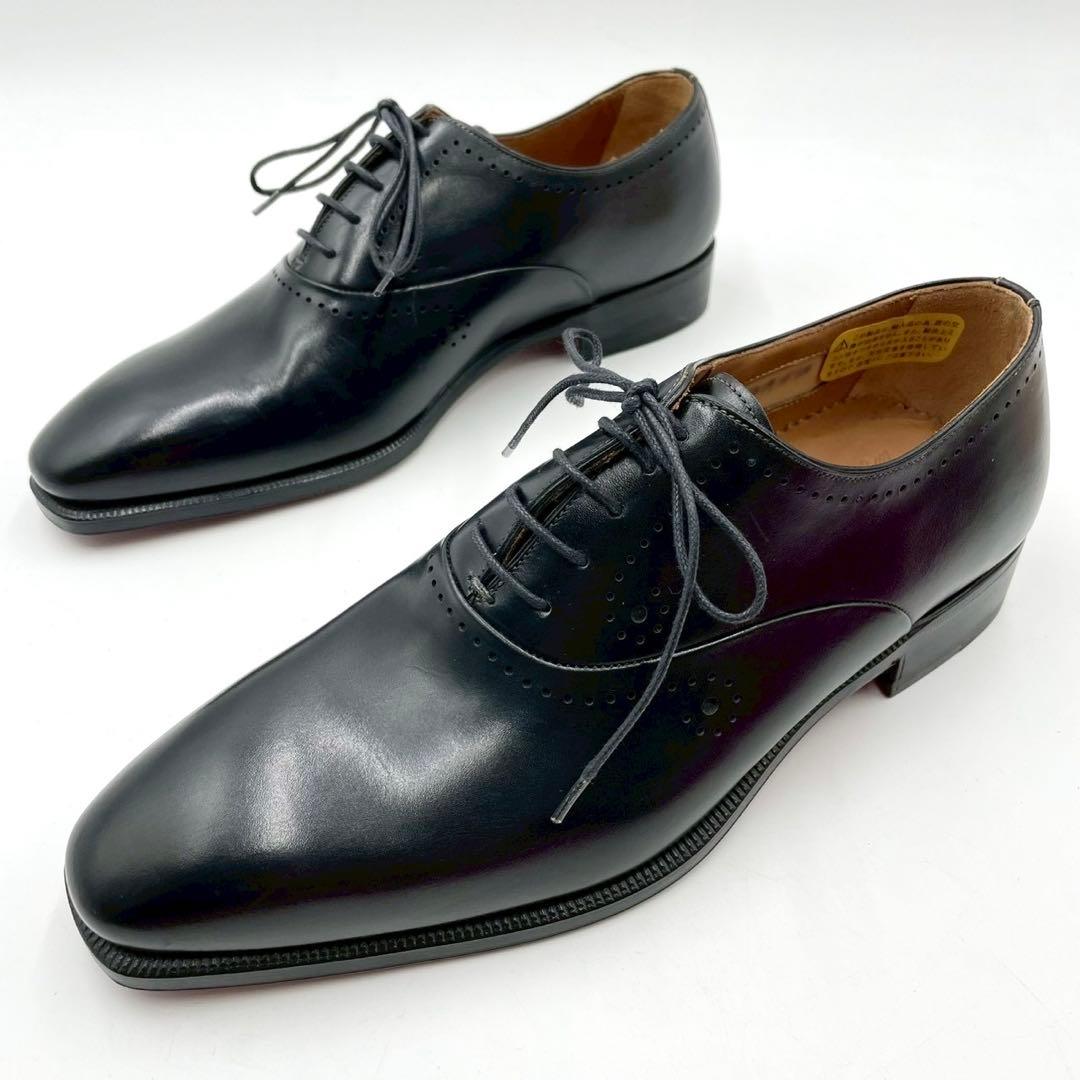 ボリーニ ドレスシューズ プレーントゥ 内羽根 黒 38 本革 Y1482