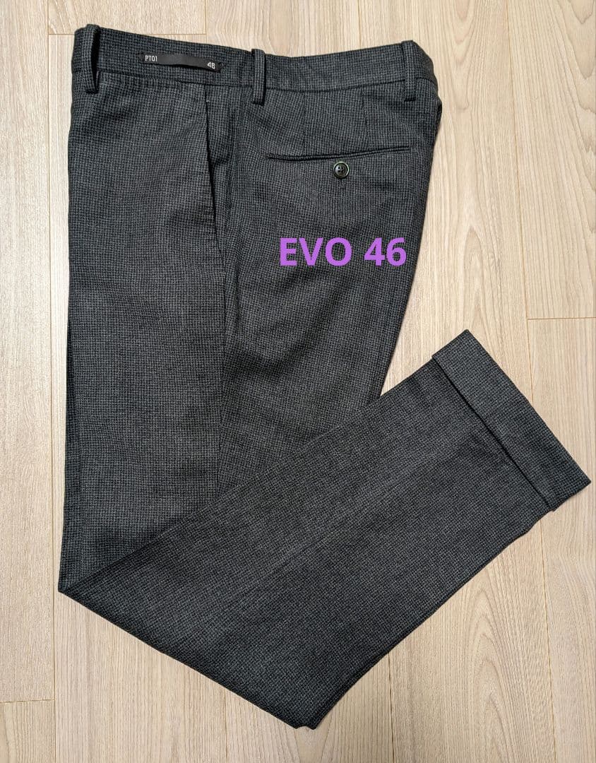 PT01 EVO FIT46 チャコールグレー　ウールマイクロ千鳥