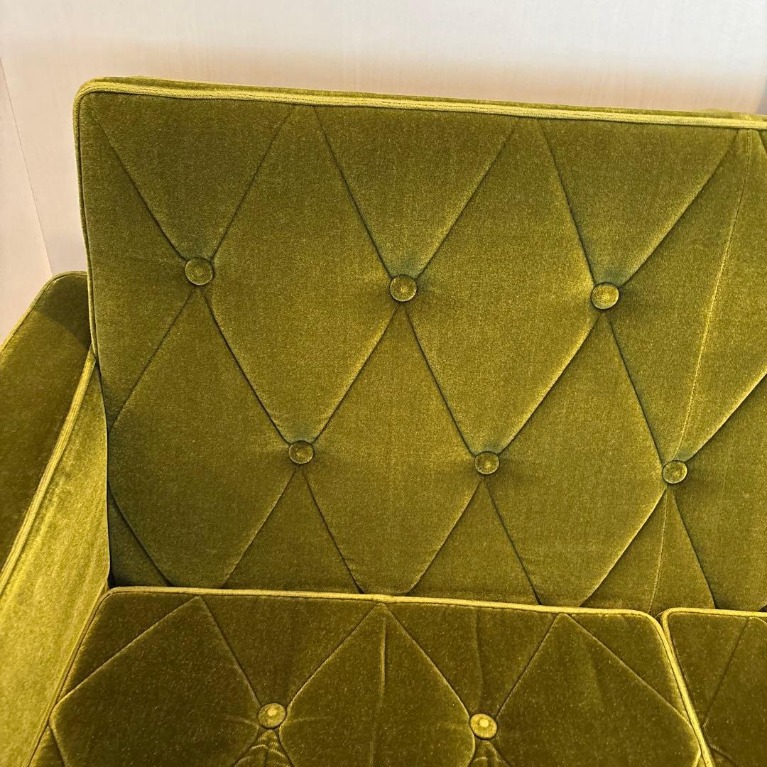 カリモク60⭐︎ロビーチェア2シーター⭐︎モケットグリーン