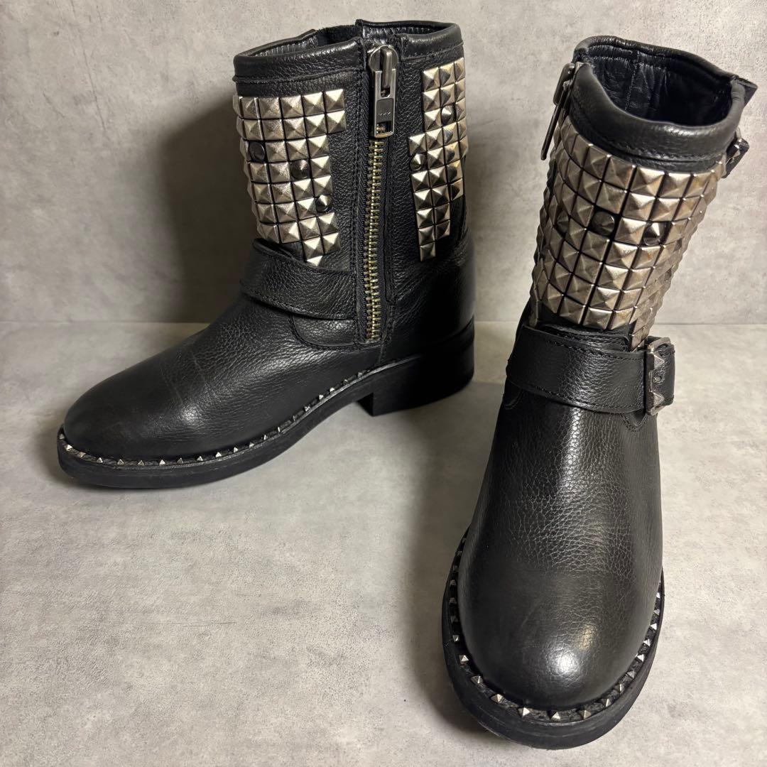 00s y2k ASH スタッズ エンジニアブーツ 37 23.5㎝